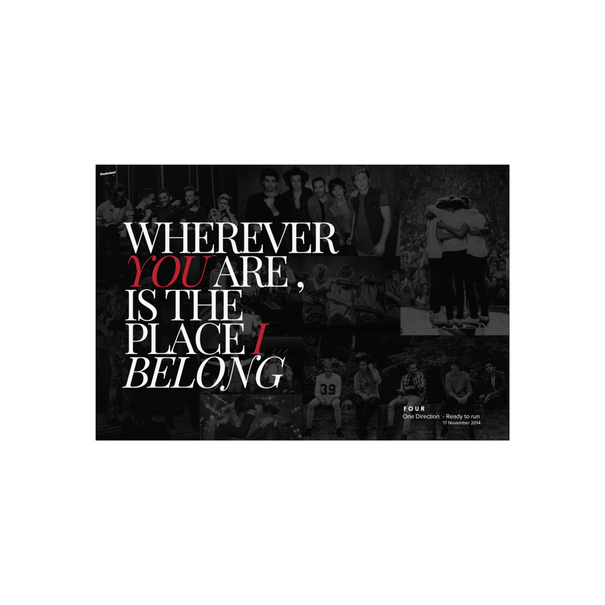 Wherever you are is the place I belong Poster