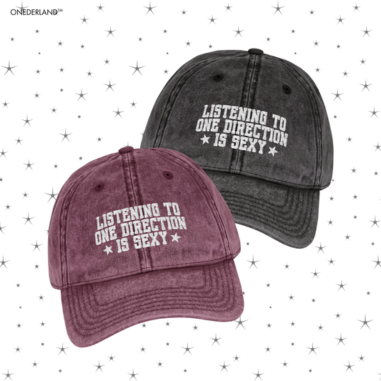 Listening to One Direction / All Members is sexy Embroidered Cap